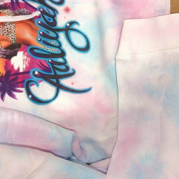 Aaliyah Crop Hoodie Air Brush Medium New - Picture 4 of 12